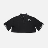 Crop top col montant noir