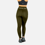 Legging avec poches en maille olive