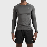 t-shirt running manches longues gris