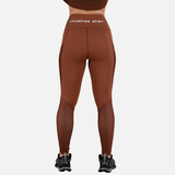 Legging avec mollets en maille coffee