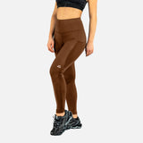 Legging avec poches en maille coffee