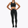 Legging avec poches en maille noir