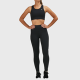 Legging avec poches en maille noir