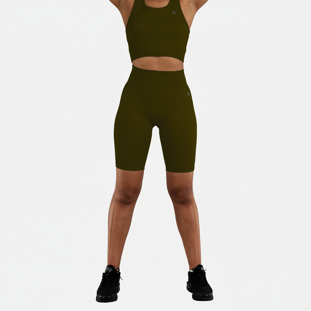 Short sans couture olive