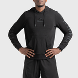 Sweat-capuche-brode-noir-manche