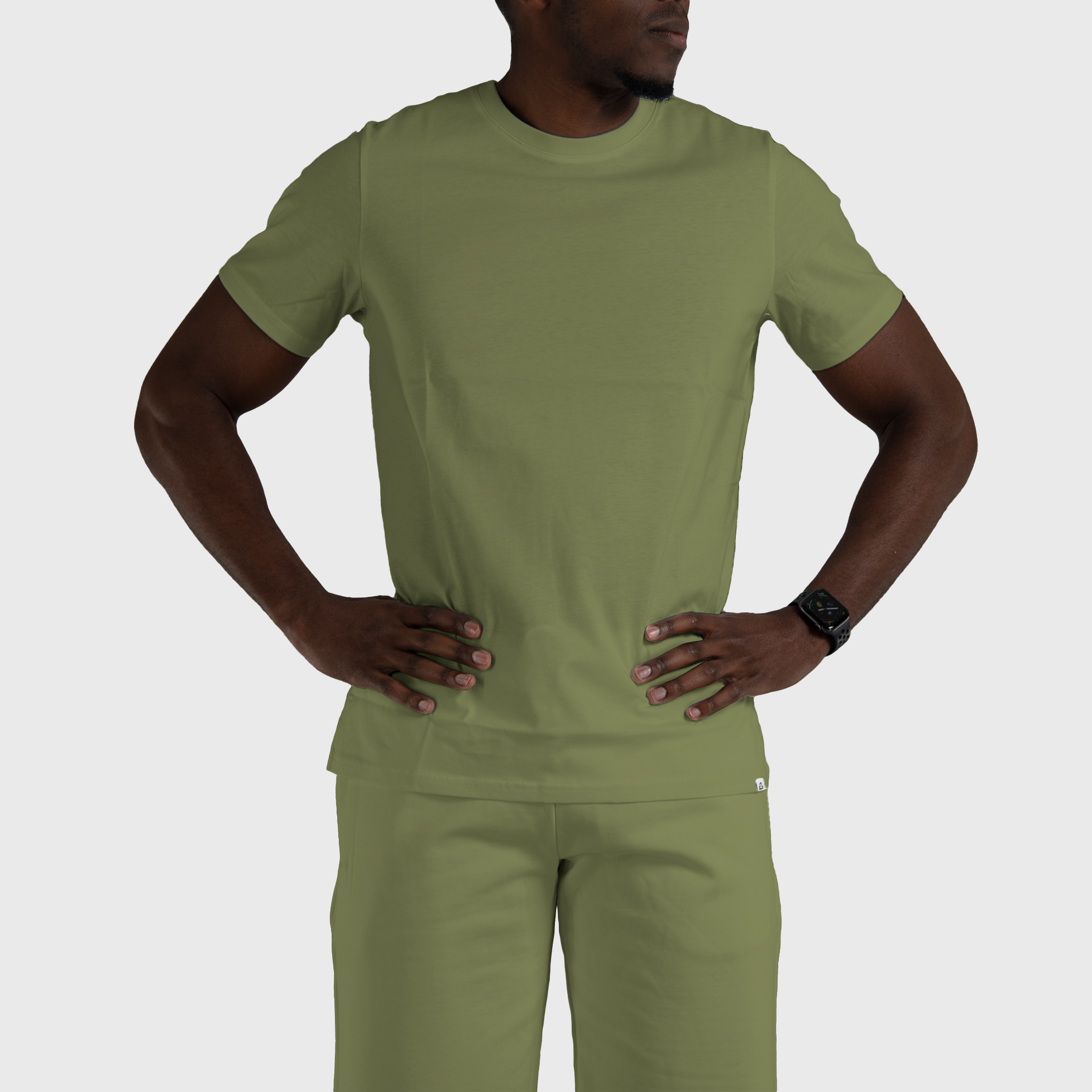 T-Shirt en coton biologique vert gris