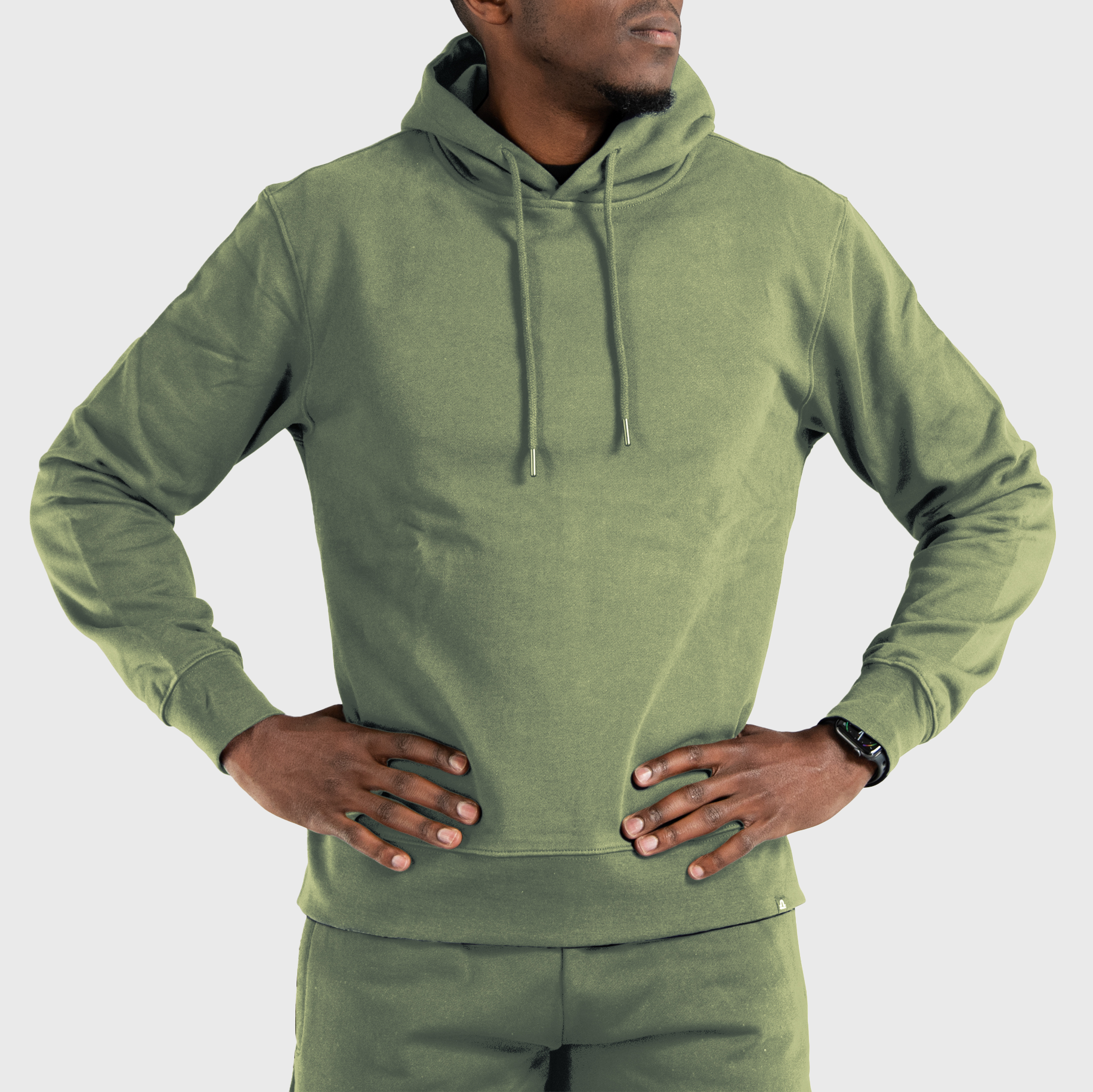 sweat-capuche-french-terry-vert-gris