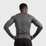 t-shirt running manches longues gris